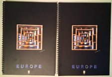 2 Quaderni Spiralati Europe Formato A4 Con Fori Rigatura Cm 0,4 E Cm 0,5 Ruggeri