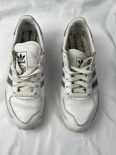 Scarpe sneakers ADIDAS LA TRAINER grigio/blu pelle e tela n. 37.5, UK 4.5, US 5