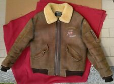Giacca di pelle vintage US Flying Flight Aviator WILKER B-12