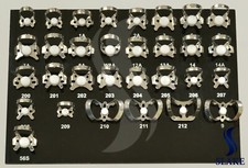 31 PZ MORSETTO PER DIGA IN GOMMA ENDODONTICA ENDODONTICA ENDO strumenti dentali con vassoio nero