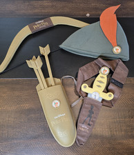 Costume Disney Peter Pan bambini travestimento ragazzi ragazze cappello fiocco freccia pugnale guaina