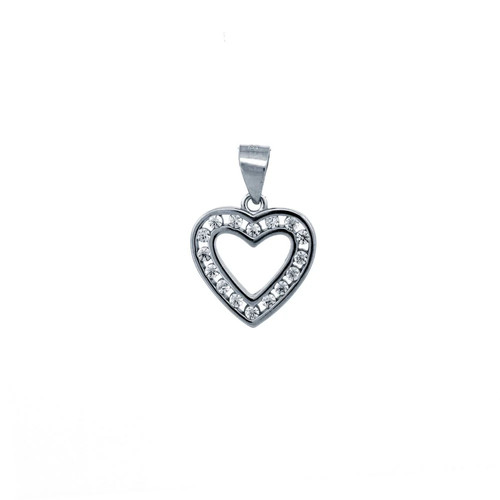 Ciondolo cuore set zirconi - , in