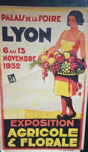 Affiche poster lyon 1932 - affiche,