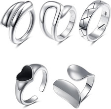 5 Pezzi Anelli Chunky per