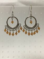 orecchini argento 925 pendenti con cristalli Swarovski silver earrings