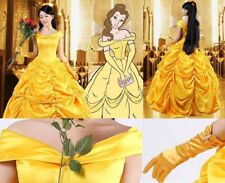 DISNEY LA BELLA E LA BESTIA BELLE PRINCIPESSA COSTUME VESTITO CARNEVALE COSPLAY