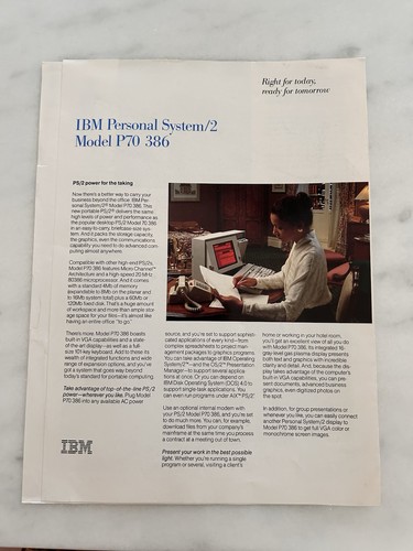 Brochure computer vintage ibm - vintage,