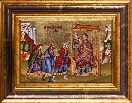 Icona adorazione di cristo - "l'adorazione,