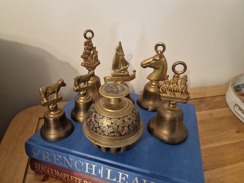 Vintage brass bells various - brass, of