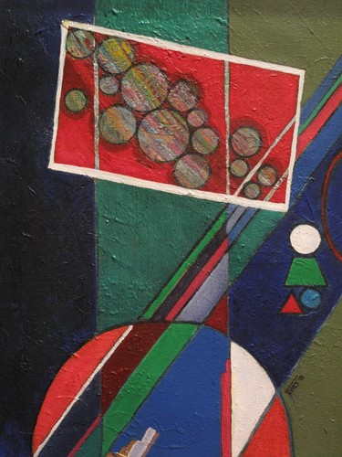 Quadro moderno dipinto mano - quadro,