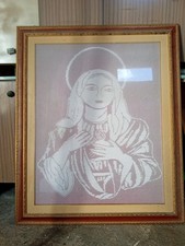 Quadro all uncinetto madonna - quadro, all'uncinetto