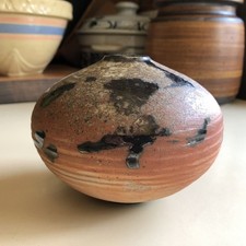 Vaso porcellana ceramica Otto Heino Studio colori tramonto 1997 Ojai California