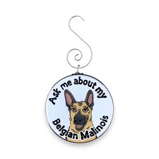 Mini ornamento belga Malinois cane decorazione natalizia regalo fatto a mano - 2,25"