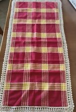 Prezioso elegante Runner Natale runner natalizio striscia tavolo giallo rosso.