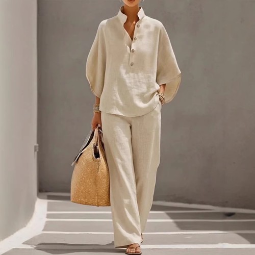 Set pezzi donna look lino - set,