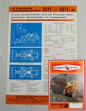 Brochure Bendini Frascaroli BENFRA 5511 e 5511-4s caricatori a pale del 1967