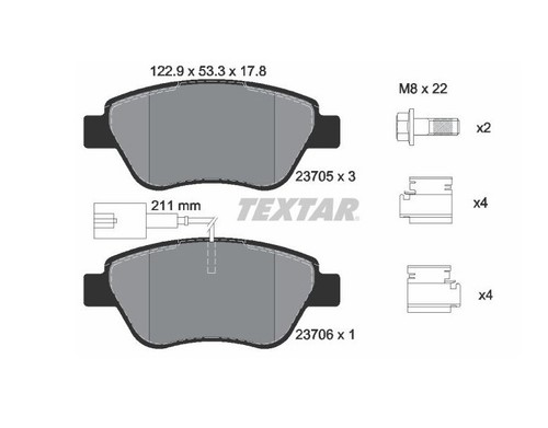 2370502 kit pastiglie freno - 2370502,
