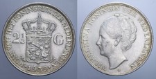 2 1/2 GULDEN 1939 WILHELMINA OLANDA