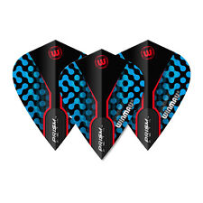 5 New Sets Winmau Prism Zeta Kite Dart Flights - Black Blue Red