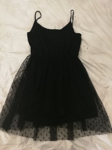 Vestito nero sottoveste tulle - nero,
