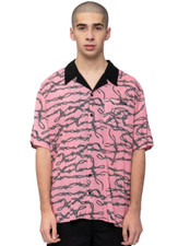 SANTA CRUZ - Camicia filo spinato - manica corta - Large / SCS Skateboard Co' Rosa