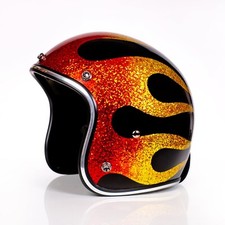Casco Jet Alpha Speeds Super Flake Biker Chopper Moto Casco Jet Custom Helmet