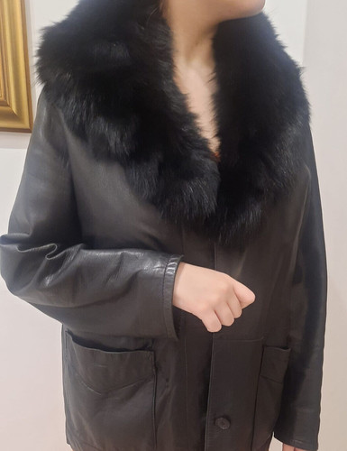Giacca pelle con - giacca, in