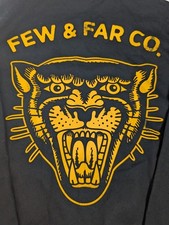 Few & Far Co Austin Maples Panther Graphic Jacket Medium Black