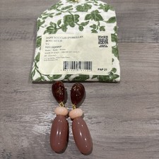 Orecchini pendenti Dany Boucles D' Oreilles goccia resina colore rosa