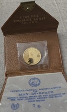 Medaglia FDC Commemorativa In Oro 900 Apollo 11 del 1969 da 7 grammi