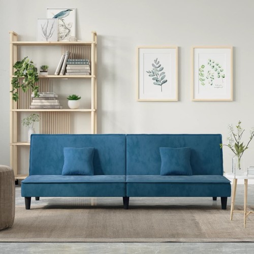 Vidaxl divano letto blu - divano, in