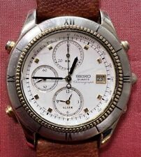 SEIKO ALARM CHRONOGRAPH QUARTZ 7T32 6D00 VINTAGE PERFETTAMENTE FUNZIONANTE
