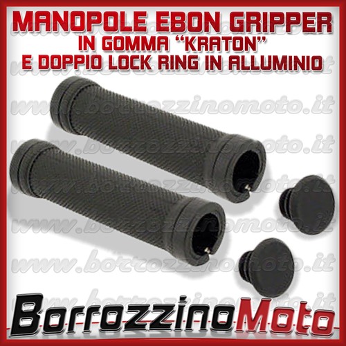 Coppia manopole ebon gripper - manopole,