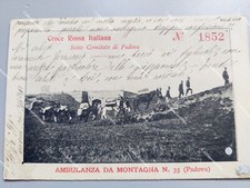 AB52)CRI CROSE ROSSA ITALIANA AMBULANZA DA MONTAGNA 1911