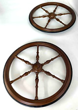 Coppia ruote diametro 33 cm. vintage noce in plastica per carrelli set 2 ruote