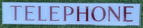 Telephone box sign perspex - telephone, bt