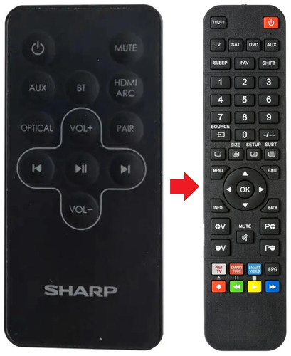 Telecomando adatto per sharp - telecomando,