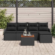 Set Divano da Giardino Poly Rattan giardino Mobili Esterno modulare vidaXL