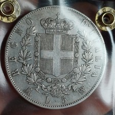 Moneta Silver 5 Lire 1872