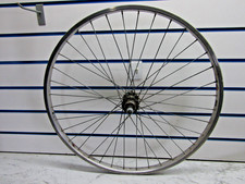 Ruota posteriore 26" mountain bike argento usata lega bicicletta ref 24