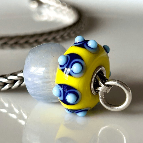 Trollbeads giallo blu bumpy - giallo,