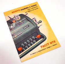 FACIT NTK LA CALCOLATRICE PIU' DIFFUSA NEL MONDO OPUSCOLO 1954 L3539S51