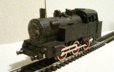 Locomotiva a vapore 3 assi Lima elaborata con luci.