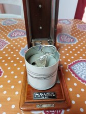 Barografo vintage antico per antiquariato d'epoca e collezionismo, teca in legno