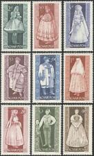 Ungheria 1963 Costumi Regionali Abiti Abiti Tessili Design 9v Set MNH