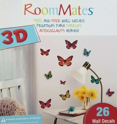 Roommates butterfly wall - 3d,