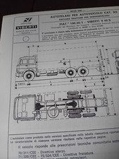 OFFICINE VIBERTI V 48 S FIAT 190.30/1 SCHEDA Omologazione originale 1981 23 PAG