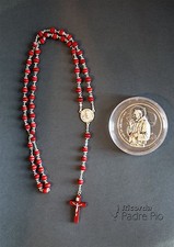 Rosario Padre Pio profumato, a catena in legno 