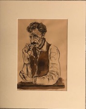  Disegno a    pastello acquerellato   su carta    35x25 - NC739