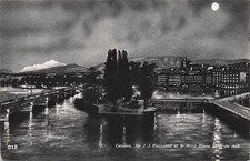 SUISSE GENEVE ILE J J ROUSSEAU ET LE MONT BLANC